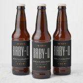 Achtertuin BabyQ BBQ Baby shower Koppels Bier Etiket (Flessen)