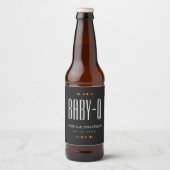 Achtertuin BabyQ BBQ Baby shower Koppels Bier Etiket (Voorkant)
