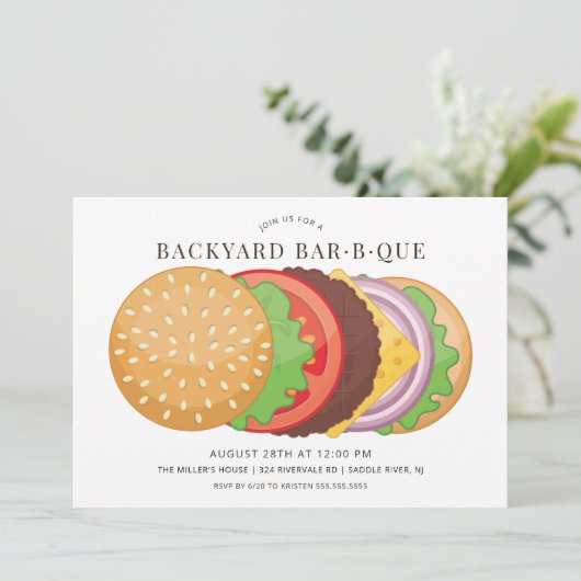 Achtertuin Barbecue  Kaart (Staand voorkant)