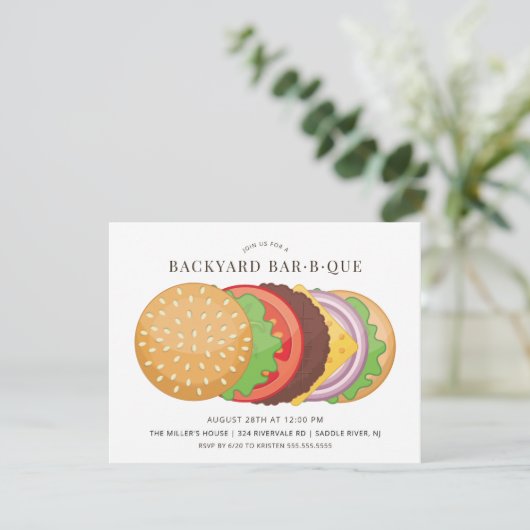 Achtertuin Barbecue Kaart (Staand voorkant)