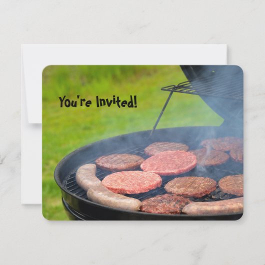 Achtertuin Barbecue Uitnodiging (Voorkant)