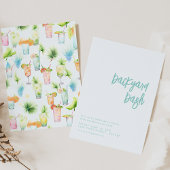 Achtertuin Bash House Party Uitnodigen Kaart