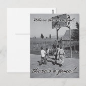  achtertuin Basketball Briefkaart (Voorkant / Achterkant)