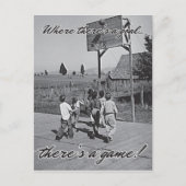  achtertuin Basketball Briefkaart (Voorkant)