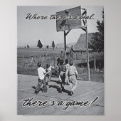 achtertuin Basketball Poster (Voorkant)