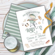 Achtertuin BBQ Baby-Q Baby shower