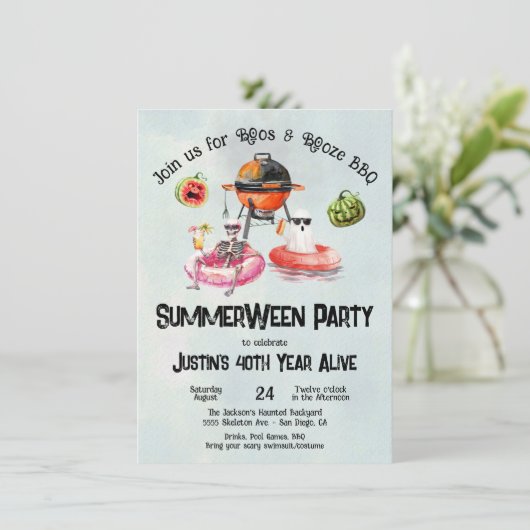 Achtertuin BBQ Baby-Q Baby shower Kaart (Staand voorkant)
