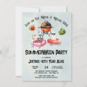 Achtertuin BBQ Baby-Q Baby shower Kaart (Voorkant)