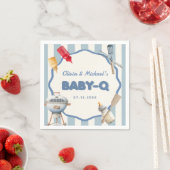 Achtertuin BBQ Baby Q Baby shower servetten (Insitu)