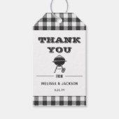 Achtertuin BBQ Baby shower Dank u gunst Cadeaulabel (Voorkant)