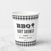 Achtertuin BBQ Baby shower Papieren Bekers (Achterkant)