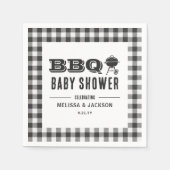 Achtertuin BBQ Baby shower Servet (Voorkant)