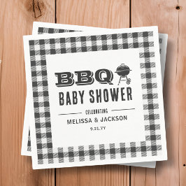 Achtertuin BBQ Baby shower Servet