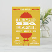 Achtertuin BBQ Barbecue Bash | partijuitnodiging 5 Kaart (Staand voorkant)