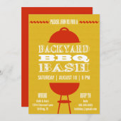 Achtertuin BBQ Barbecue Bash | partijuitnodiging 5 Kaart (Voorkant / Achterkant)