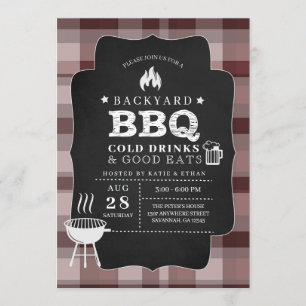 Achtertuin BBQ Barbecue Invitation Kaart