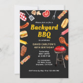  achtertuin BBQ Barbecue Verjaardagsfeest Kaart (Voorkant)