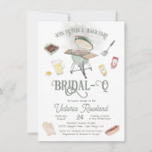 Achtertuin BBQ Bruids Q Douche Kaart (Voorkant)