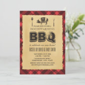  achtertuin BBQ Housewarming Party Kaart (Staand voorkant)