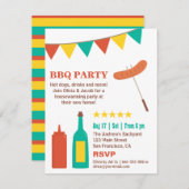 Achtertuin BBQ Housewarming Party Uitnodigingen (Voorkant / Achterkant)