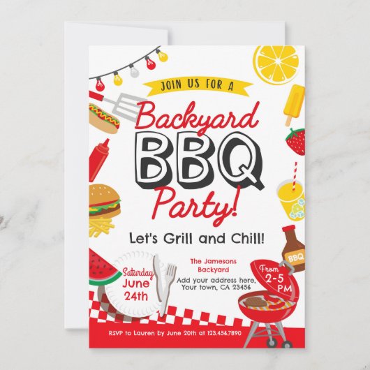 Achtertuin BBQ Kaart (Voorkant)