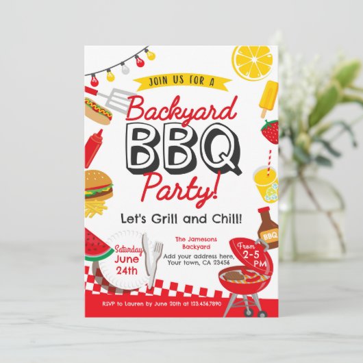 Achtertuin BBQ  Kaart (Staand voorkant)