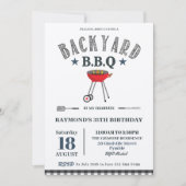 Achtertuin BBQ Male Birthday Black Gingham Craft Kaart (Voorkant)