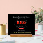 Achtertuin BBQ Master Grillende Acryl Bord (Huwelijk)