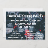 Achtertuin BBQ Uitnodiging Sjabloon (Achterkant)