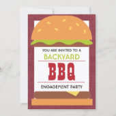 Achtertuin BBQ Verloving Feest Kaart (Voorkant)