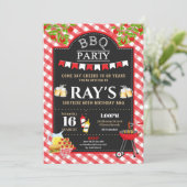 Achtertuin BBQ Verrassing Verjaardagsfeest Bier Gi Kaart (Staand voorkant)