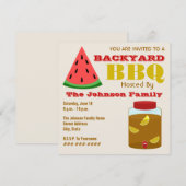 Achtertuin BBQ Watermelon & Sweet Tea Uitnodiging (Voorkant / Achterkant)
