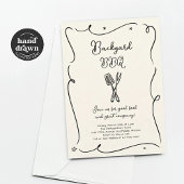 Achtertuin BBQ Zomer Barbeque Cookout Party Kaart