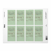 Achtertuin Bijen Hives Little Bees Garden Green Etiket (Full Sheet)
