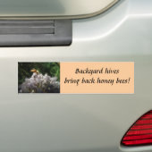 Achtertuin bijenkorven brengen honing bijen terug! bumpersticker (Op auto)