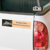 Achtertuin bijenkorven brengen honing bijen terug! bumpersticker (Op Truck)