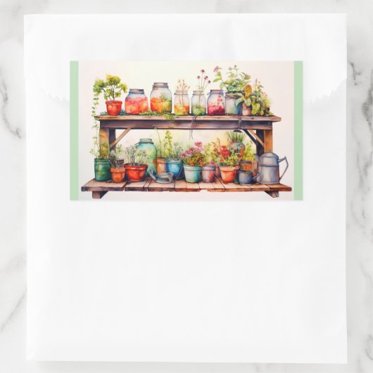 Achtertuin Bliss Rechthoekige Sticker (Tas)