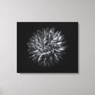 Achtertuin Bloemen In Zwart En Wit 20 Canvas Afdruk