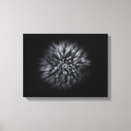 Achtertuin Bloemen In Zwart En Wit Nr 68 Flow Canvas Afdruk