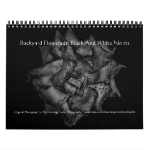 Achtertuin Bloemen in zwart-wit No 112 Kalender