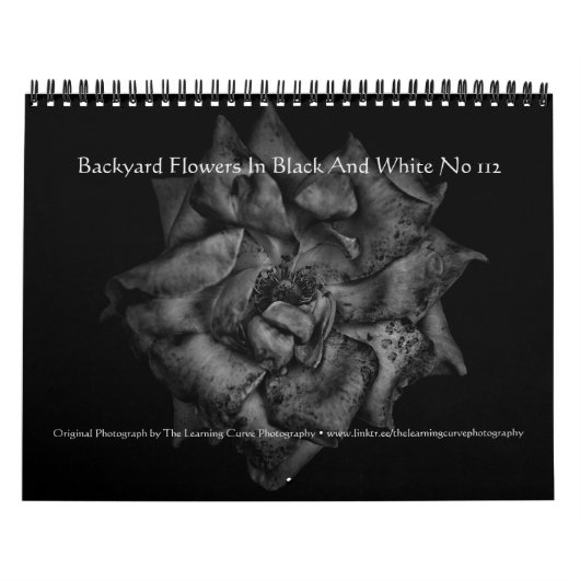 Achtertuin Bloemen in zwart-wit No 112 Kalender (Hoes)