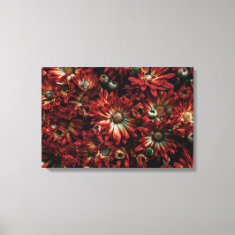 Achtertuin Bloemen No 88 Kleur Versie Canvas Afdruk