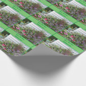 Achtertuin bloementuin gepersonaliseerd cadeaupapier (Hoek)