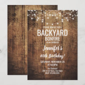 Achtertuin Bonfire Birthday Kaart (Voorkant / Achterkant)