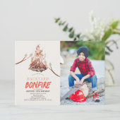 Achtertuin Bonfire Camping S'mores Verjaardag Foto Kaart (Staand voorkant)