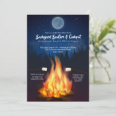 Achtertuin Bonfire Cookout Birthday BBQ Party Kaart (Staand voorkant)