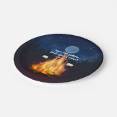 Achtertuin Bonfire Cookout Verjaardag BBQ Party Papieren Bordje (Gekanteld)