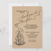 Achtertuin Bonfire Hand getrokken Kaart (Voorkant)