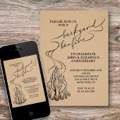 Achtertuin Bonfire Hand getrokken Kaart