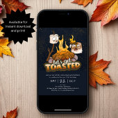 Achtertuin Bonfire Laten we geroosterde verjaardag Kaart